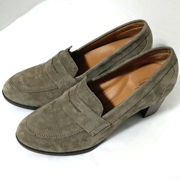 G.H. BASS CO. GRAY SUEDE OXFORD PUMPS SIZE 7.5 - Picture 2 of 12